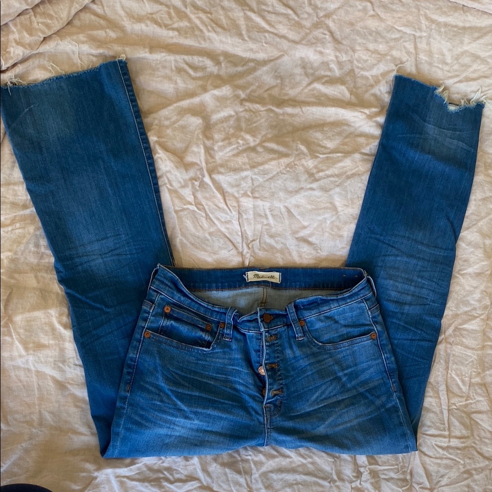 Madewell Women's Cali Demi Boot Cut Blue Jeans